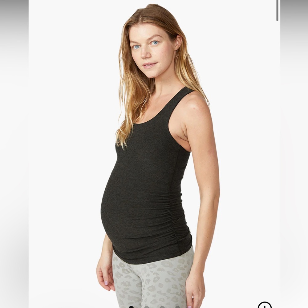 Beyond Yoga Bases Covered Maternity Tank, Size M, Black